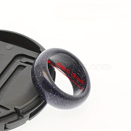 Synthetic Blue Goldstone Plain Band Rings(DB0589-9)