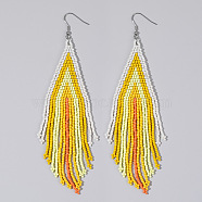 Bohemian Style Handmade Beaded Tassel Earrings for Women(JF0314-10)
