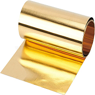 Brass Sheets, Good Plasticity and High Strength, Gold, 10.1x10x4.7x0.01cm, 2m/roll(AJEW-WH0141-08C)