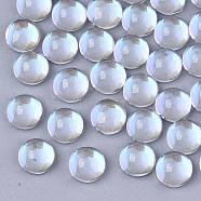 Transparent Glass Cabochons, AB Color Plated, Half Round/Dome, Clear AB, 6x3mm(EGLA-N004-03D-01)