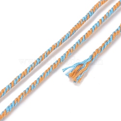 Cotton Cord, Braided Rope, with Paper Reel, for Wall Hanging, Crafts, Gift Wrapping, Colorful, 1.2mm, about 27.34 Yards(25m)/Roll(OCOR-E027-01B-06)