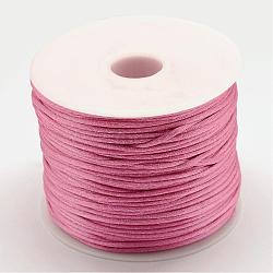 Nylon Thread, Rattail Satin Cord, Pale Violet Red, 1.0mm, about 76.55 yards(70m)/roll(NWIR-R025-1.0mm-106)