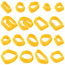 ABS Plastic Cookie Cutters, Geometrical Shape, Yellow, Package Size: 200x110x25mm(BAKE-YW0001-022)