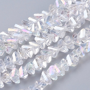 Clear AB Triangle Glass Beads