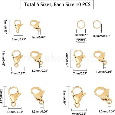 Unicraftale 304 Stainless Steel Lobster Claw Clasps(STAS-UN0004-82G)-3