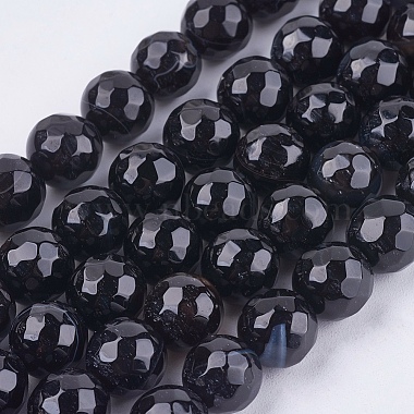 8mm Black Round Other Agate Beads