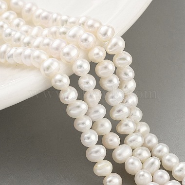 Floral White Potato Pearl Beads