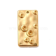 Ion Plating(IP) 304 Stainless Steel Pendant Rhinestone Settings, Rectangle, Real 18K Gold Plated, Fit For 1.2~2mm Rhinestone, 19.5x11x2.5mm, Hole: 1mm(STAS-F282-16G)