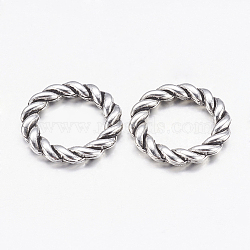Alloy Linking Rings, Circle Frames, Lead Free and Cadmium Free, Antique Silver Color, about 19mm diameter, 3mm thick, hole: 13mm(X-EA524Y)