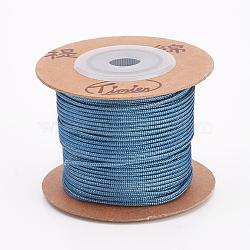 Nylon Cords, String Threads Cords, Round, Cornflower Blue, 1.5mm, about 27.34 yards(25m)/roll(OCOR-L035-G15)