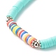 Handmade Polymer Clay Heishi Beads Stretch Bracelet(BJEW-JB07372-03)-5