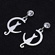 201 Stainless Steel Kitten Dangle Stud Earrings(X-EJEW-T008-JN741)-1