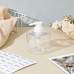 1Pc PET Plastic Empty Refillable Spray Bottle, Travel Cosmetic Containers, with 1Pc Self-Adhesive Stickers, Clear, 12.1x6.9cm, Capacity: 250ml(8.45fl. oz)(AJEW-LP0005-63)