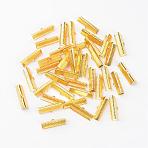 Iron Ribbon Crimp Ends, Cadmium Free & Nickel Free & Lead Free, Golden, 8x25mm, Hole: 1.6mm(E182Y-G)