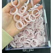 Natural Rose Quartz Finger Rings, Inner Diameter: 17~20mm(WG8089A-11)