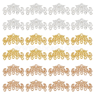 ARRICRAFT 60Pcs 3 Colors Alloy Connector Rhinestone Links, Chandelier Components, Long-Lasting Plated, Flower, Mixed Color, Fit For 2mm Rhinestone, 17x31.5x2mm, Hole: 1.6mm, 20pcs/color(FIND-AR0001-80)