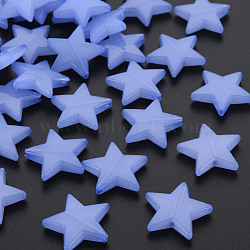 Imitation Jelly Acrylic Beads, Star, Medium Slate Blue, 20.5x22x5mm, Hole: 1.8mm, about 500pcs/500g(MACR-S373-90-E01)