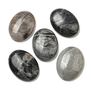 Natural Picasso Jasper Cabochons, Oval, 30x21.5~22x5~8.5mm