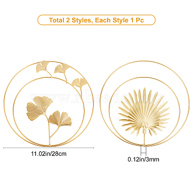 2Pcs 2 Style Iron Hanging Decorate(HJEW-GF0001-21)-2