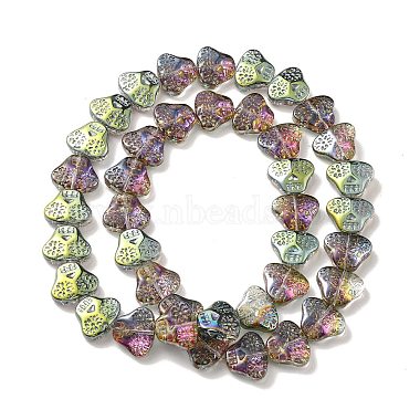 Transparent Electroplate Glass Beads Strands(EGLA-F158-HP02)-2