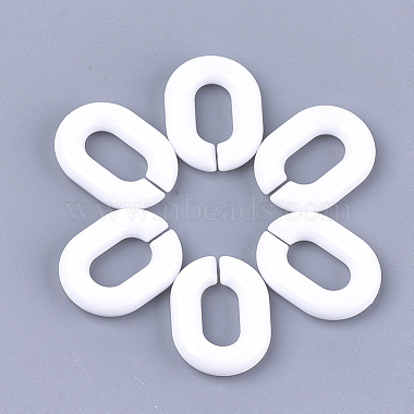 19mm White Oval Acrylic Connectors/Links