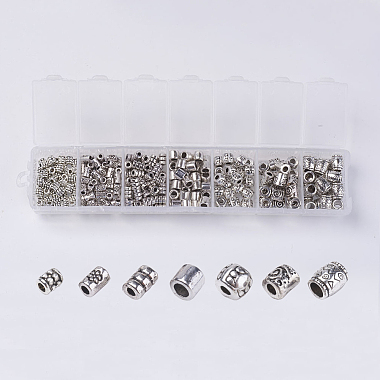 Antique Silver Column Alloy Spacer Beads