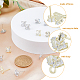 24Pcs 2 Color Brass Micro Pave Clear Cubic Zirconia Stud Earring Findings(KK-FH0004-79)-4