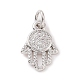 Brass Micro Pave Cubic Zirconia Palm Charms(KK-C012-22P)-1