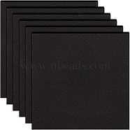 Sponge EVA Sheet Foam Paper, with Adhesive Back, Square, Black, 16x16x0.3cm(AJEW-BC0005-63)