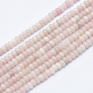 Natural Pink Opal Beads Strands, Rondelle, 4~4.5x2~3mm, Hole: 1mm, about 160pcs/strand, 15.7 inch(40cm)(G-E444-29-4mm)