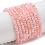 Natural Freshwater Shell Beads Strands, Dyed, Rondelle, Pink, 2x1mm, Hole: 0.5mm, about 231~235pcs/strand, 14.96''(38cm)(SHEL-P017-01A-09)