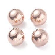 Ion Plating(IP) 202 Stainless Steel Beads, Half Drilled, Round, Rose Gold, 8x7.5mm, Half Hole: 2mm(STAS-M295-01RG-05)