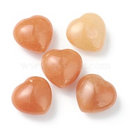 Natural Red Aventurine Heart Love Stone, Pocket Palm Stone for Reiki Balancing, 24.5~25.5x25~26x13.5~15mm(G-G973-07A)