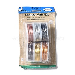 6 Roll 6 Colors Matte Aluminum Wire Set, Mixed Color, 1.2mm, 16m/roll, 1 roll/color(AW-XCP0002-13)