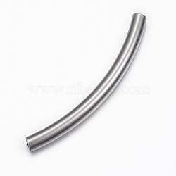 304 Stainless Steel Tube Beads, Stainless Steel Color, 60x5mm, Hole: 3.5mm(STAS-G137-30P)