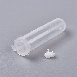 DIY Crystal Epoxy Resin Material Filling, Swan, For Display Decoration, with Transparent Tube, White, 9x8x4mm(DIY-WH0152-84G-01)