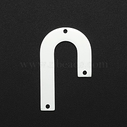201 Stainless Steel Chandelier Components Links, Asymmetric Arc Shape, Laser Cut, Stainless Steel Color, 35x21.5x1mm, Hole: 1.6mm(STAS-N090-LA019)