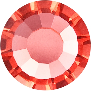 Preciosa&reg Crystal Hotfix Flatback Stones, Czech Crystal, Round(438 11 612 Chaton Rose VIVA 12 &reg), 90350 Padparadscha, SS6(1.9~2.1mm)