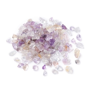 Natural Ametrine Chips Beads, No Hole/Undrilled, 4~10x3.5~5x1~3mm, about 12000pcs/1000g