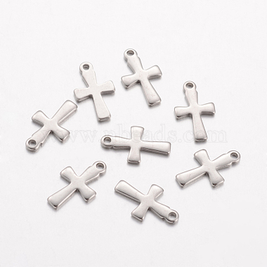 304 Stainless Steel Tiny Cross Charms(STAS-YW0001-28P)-2