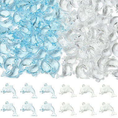 50St&uuml;ck 2 Farben transparente Acrylanh&auml;nger(MACR-YW0004-33)-2