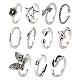 11 Style Adjustable Alloy Finger Rings(RJEW-LS0001-14AS)-1