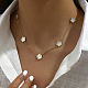 Golden Stainless Steel Flower Pendant Necklace for Women(WB0068-1)-2