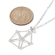 Stainless Steel Macrame Pouch Empty Stone Holder for Pendant Necklace Making(NJEW-JN04532-03)-5