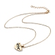 Golden Plated Heart with Constellation/Zodiac Sign Alloy Enamel Pendant Necklaces(NJEW-H214-A11-G)-4