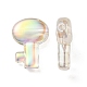 UV Plating Rainbow Iridescent Transparent Acrylic Beads(OACR-C007-05C)-2