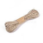 10M Jute Cord, Jute String, Jute Twine, for Arts Crafts DIY Decoration Gift Wrapping, Wheat, 2mm, about 10.94 Yards(10m)/Bundle(OCOR-YW0001-06)
