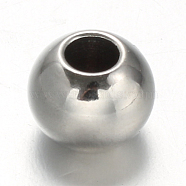 DanLingJewelry 304 Stainless Steel Rondelle Spacer Beads, Stainless Steel Color, 4x3mm, Hole: 1.5mm(STAS-DL0001-01A)