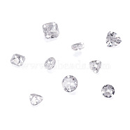 PandaHall Jewelry 60Pcs 3 Style Cubic Zirconia Beads & Cabochons, Faceted, Mix-shaped, Clear, 20pcs/style(ZIRC-PJ0001-07)