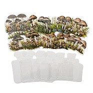 Mushroom with Bottle Waterproof PET Stickers, Decorative Stickers, for Water Bottles, Laptop, Luggage, Cup, Computer, Mobile Phone, Skateboard, Guitar Stickers, Camel, 45~98x43.5~81x0.1mm, 30pcs/set(DIY-G116-04E)